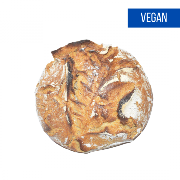 Bio-Krustenbrot knusprig, goldener Kruste und saftigem, aromatischen Teig.